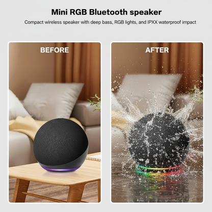 Alaxe Small Bluetooth Speaker Echo Dot 5Th Outdoor Wireless Bluetooth Generation Mini Rgb Speaker Home Subwoofer Spherical