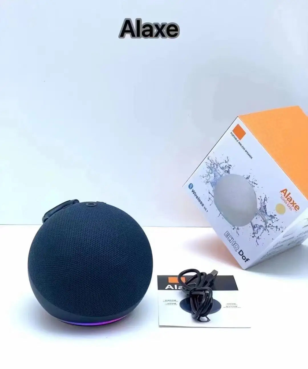 Alaxe Small Bluetooth Speaker Echo Dot 5Th Outdoor Wireless Bluetooth Generation Mini Rgb Speaker Home Subwoofer Spherical