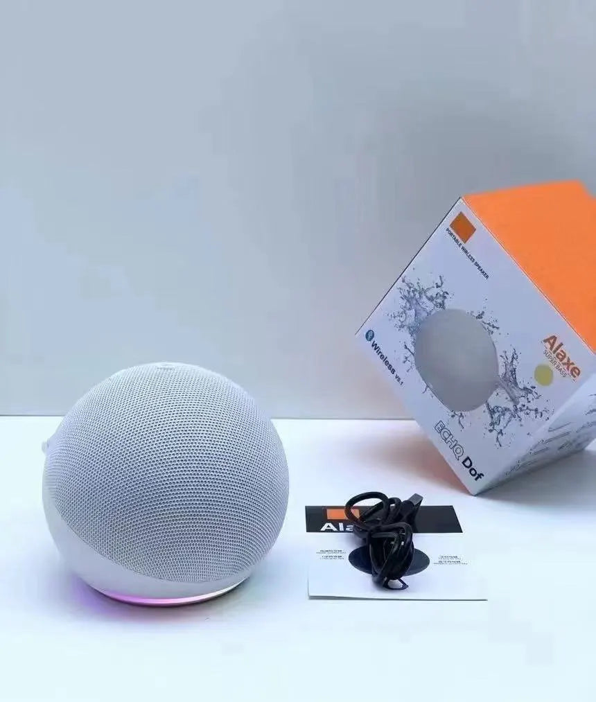 Alaxe Small Bluetooth Speaker Echo Dot 5Th Outdoor Wireless Bluetooth Generation Mini Rgb Speaker Home Subwoofer Spherical